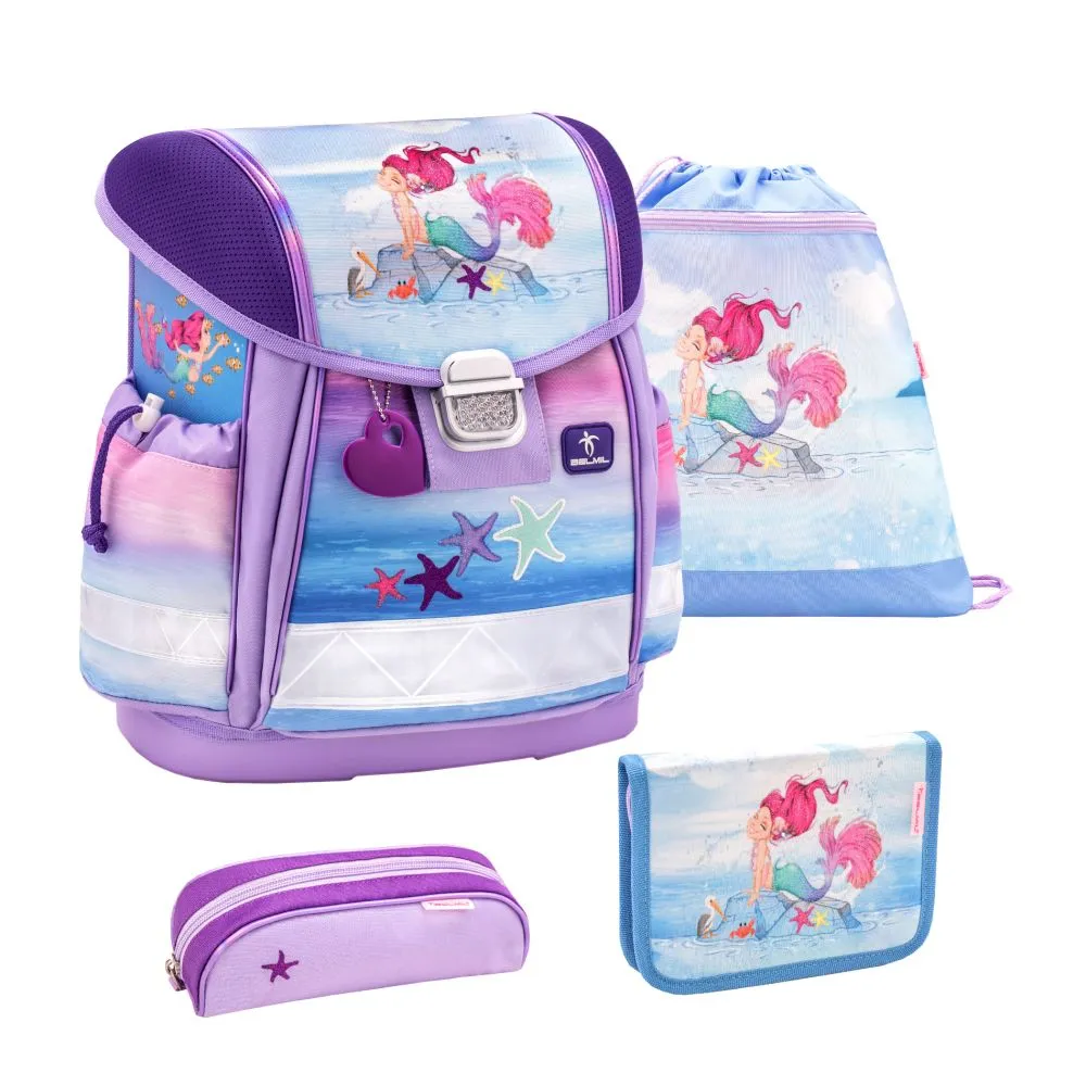 Belmil Classy ergonomisches Schulranzen-Set 4-teilig - Beautiful Mermaid