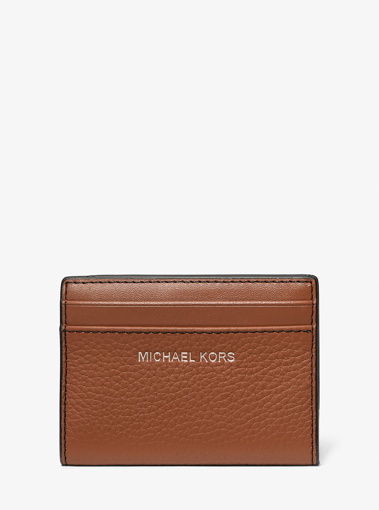 Hudson Pebbled Leather Bifold Wallet - LUGGAGE