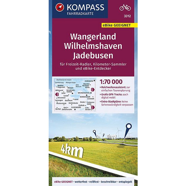 KOMPASS FAHRRADKARTE WANGERLAND, WILHELM - Fahrradkarte