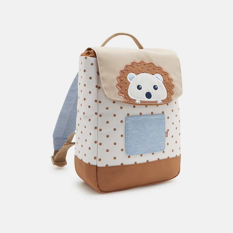 Sac à dos hérisson beige bébé fille