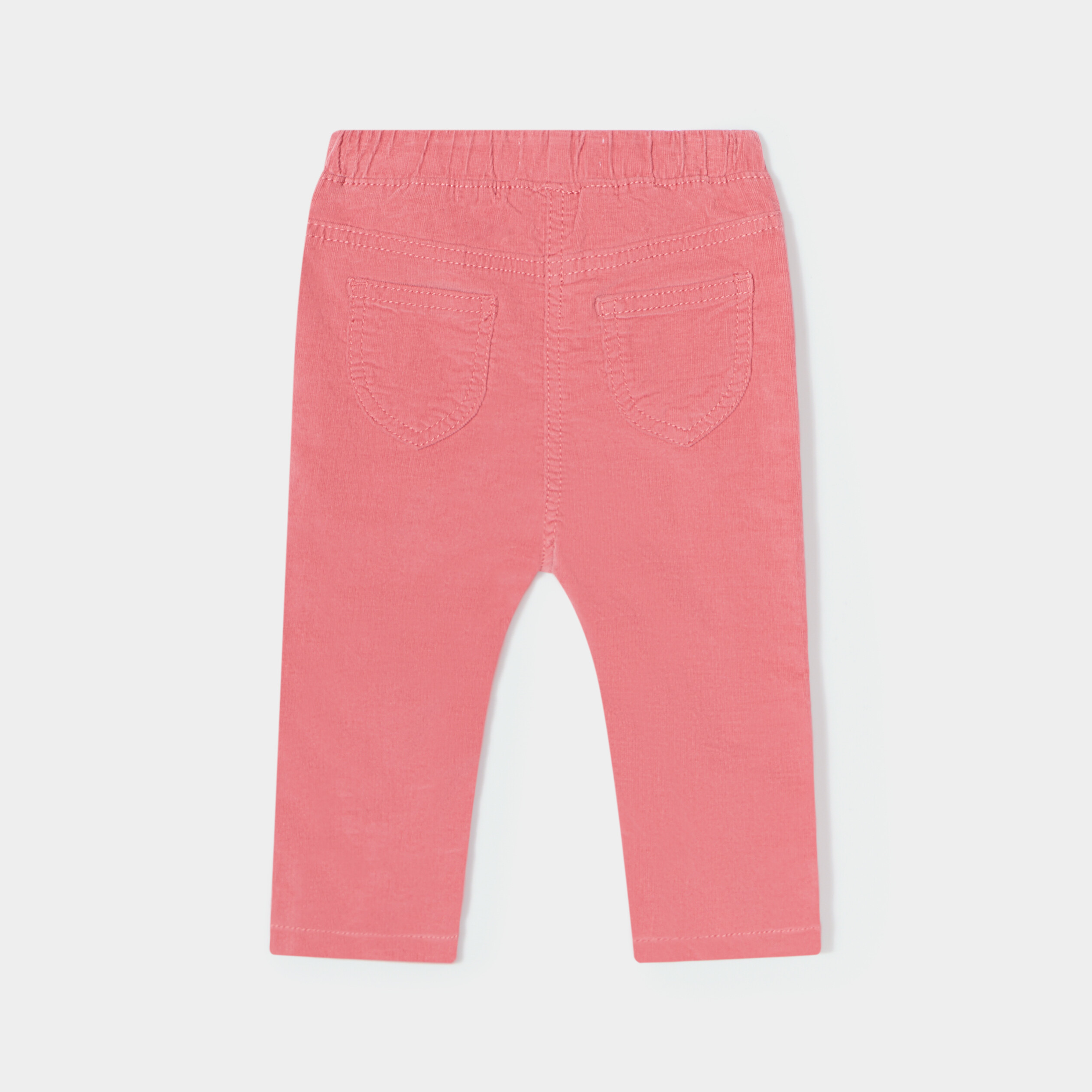 Pantalon velours côtelé coton vieux rose bébé fille | La Halle
