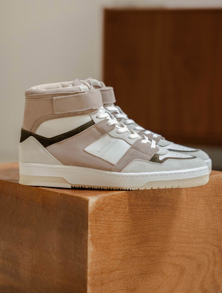 Larry - Blanc Cassé & Taupe Lin