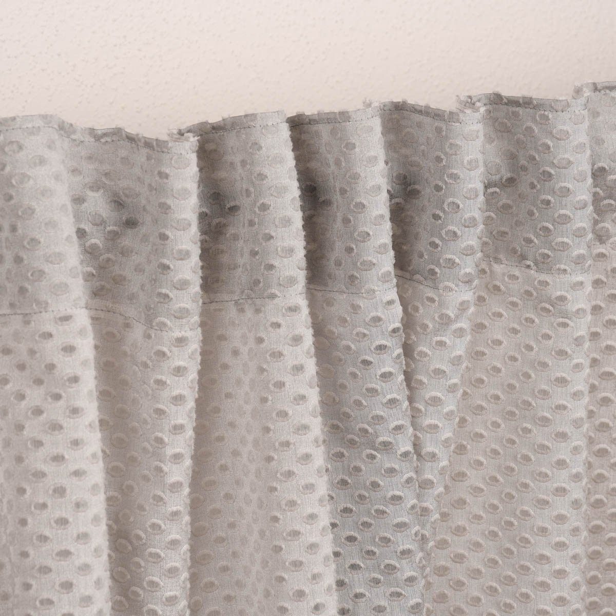Meterware Rasch Textil Stores Punti Scherli Punkte hellgrau 300cm, stark perforiert, Kunstfaser, überbreit