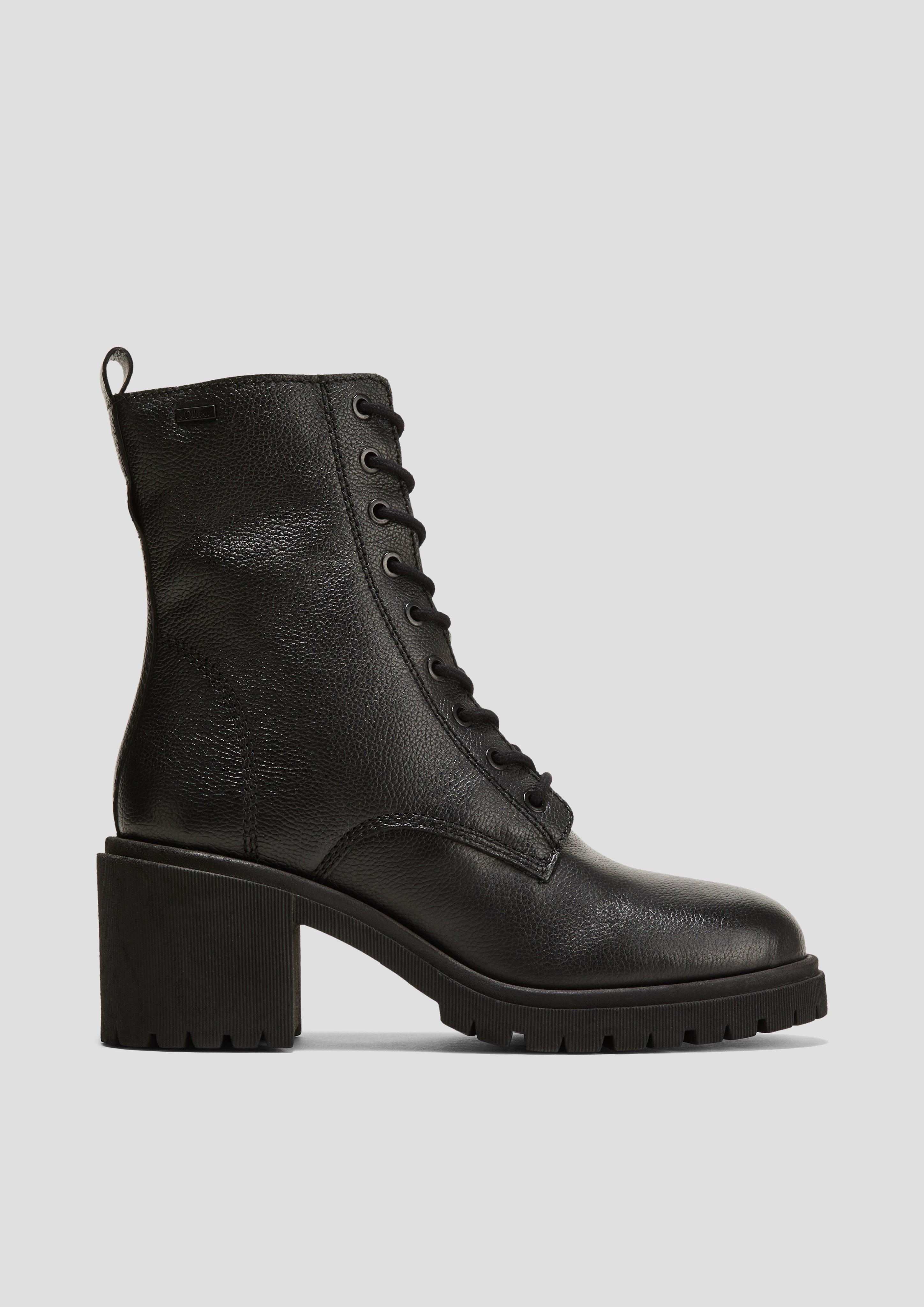 Echtlederstiefel mit Blockabsatz  6008543-001