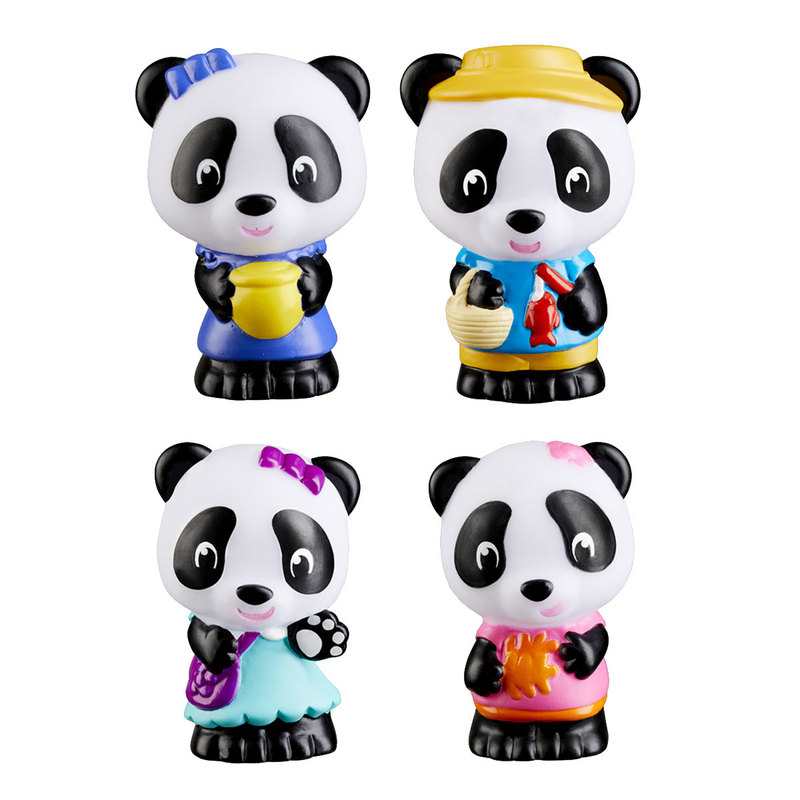 Lot de 4 figurines pandas Klorofil