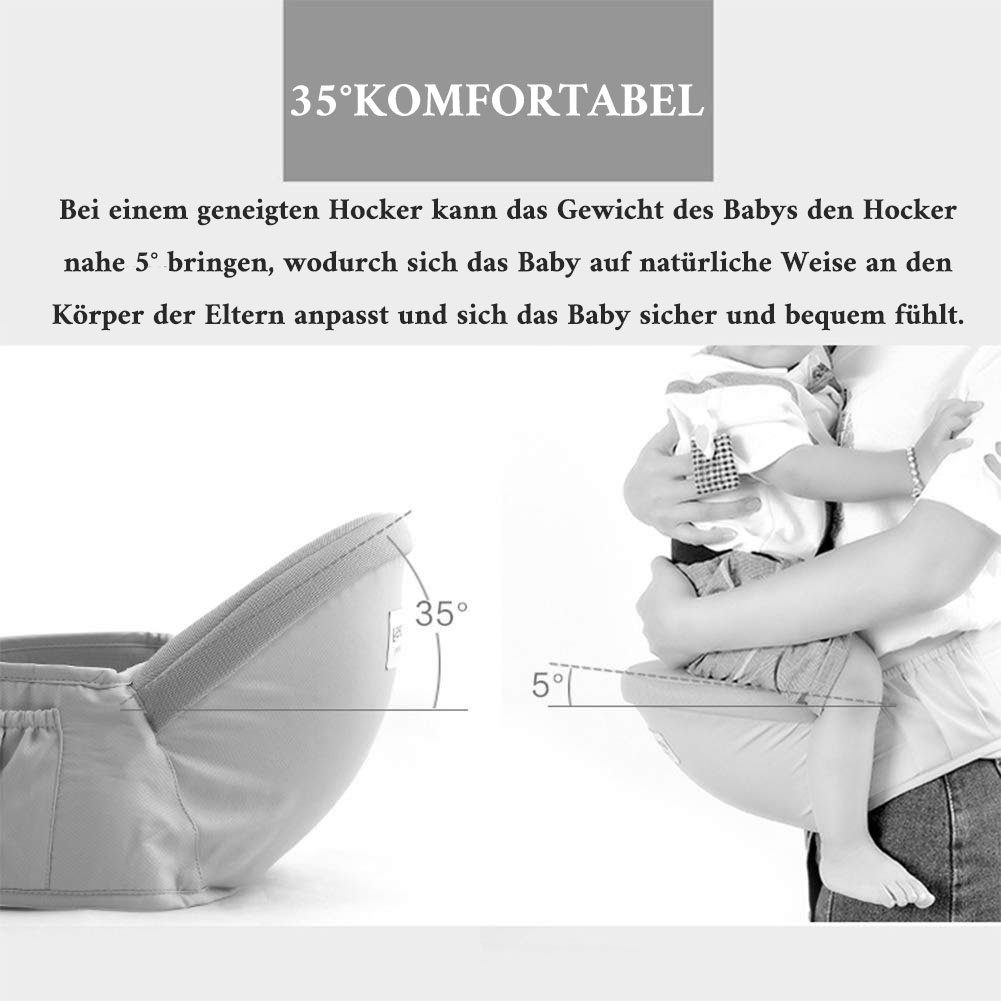 Zeaicos Bauchtrage Baby Hüftsitz Babytrage für Neugeborene und Kinder