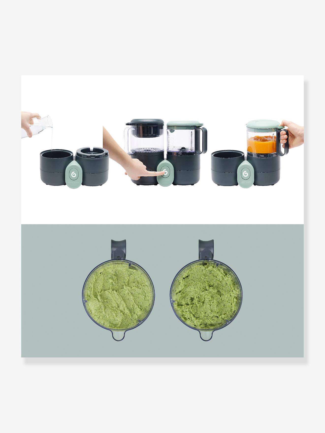 Robot multifonction préparateur culinaire cuiseur et mixeur BABYMOOV Nutribaby One noir/gris