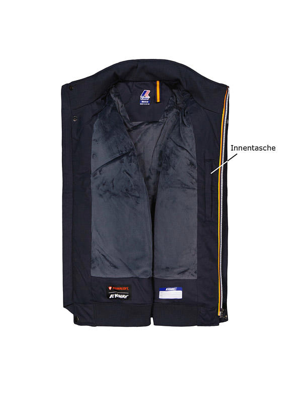 K-WAY, Blouson Amaury, Mikrofaser Primaloft®, dunkelblau