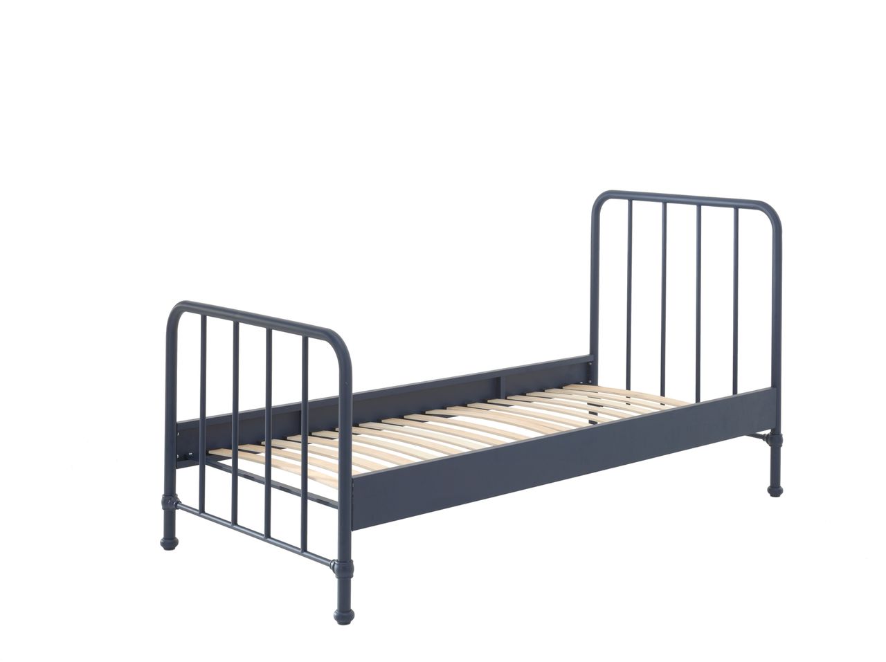 VIPACK BRONXX Metallbett im coolen Look Blau Denim matt, Liegefläche 90 x 200 cm