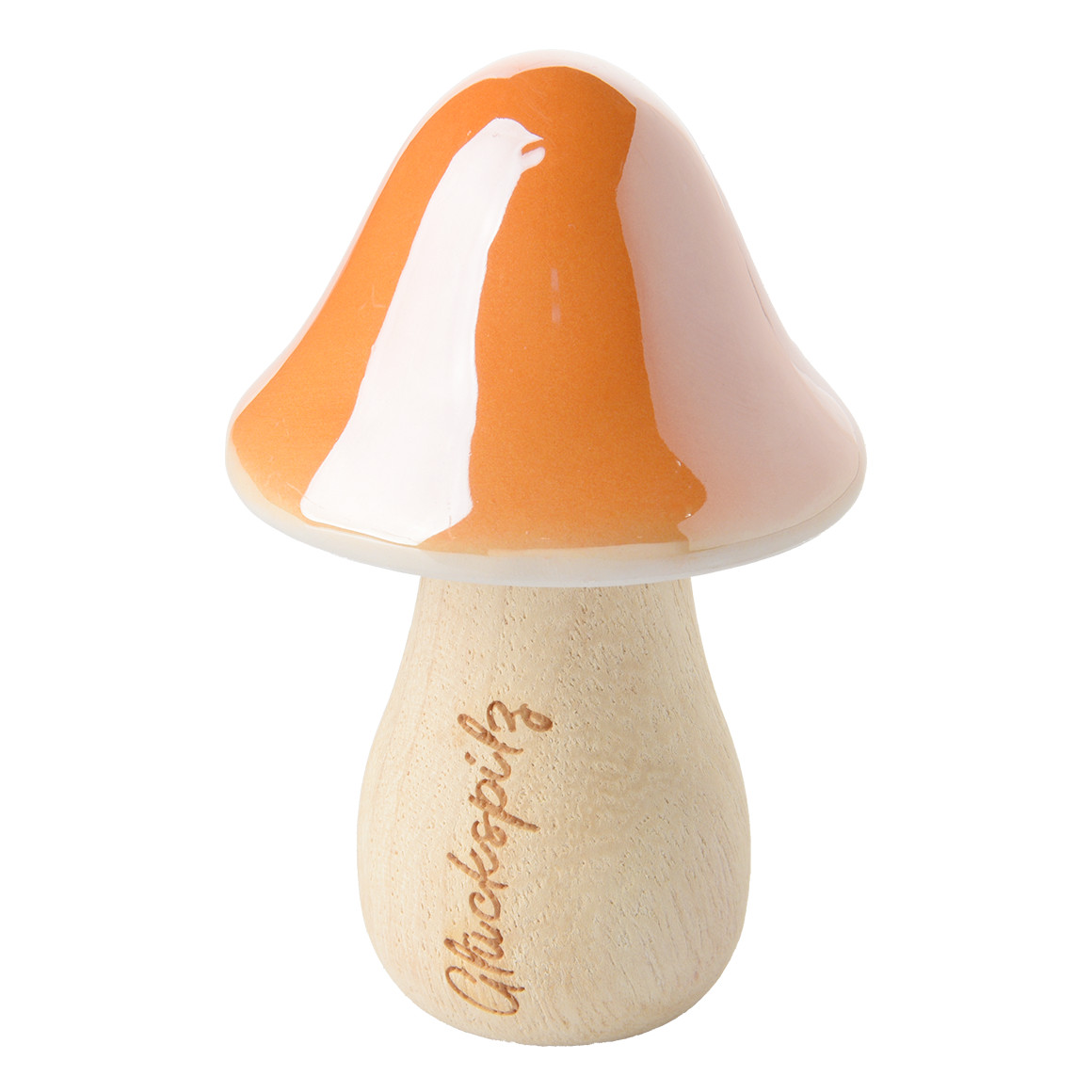 Kleiner Deko-Pilz mit Keramikkopf