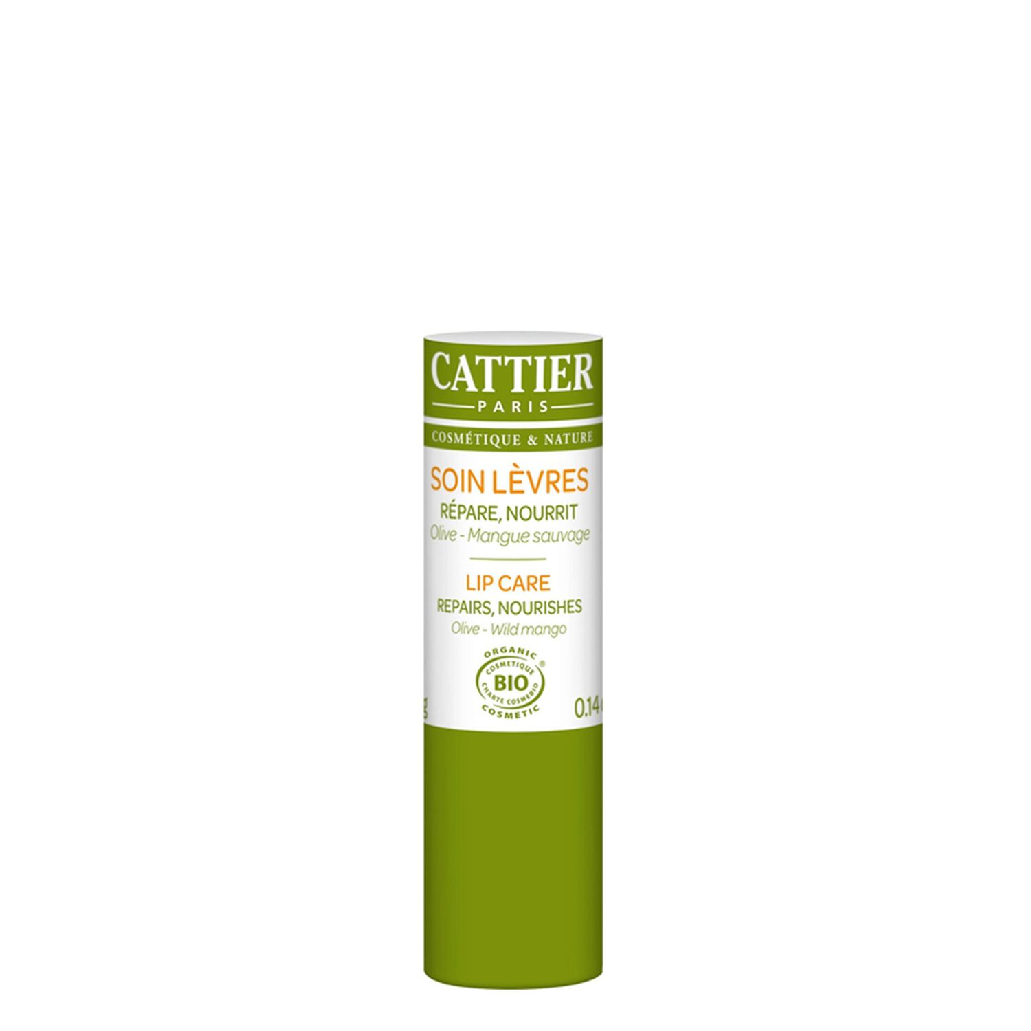 Cattier Stick Soin Lèvres Répare, Nourrit - Olive & Mangue Sauvage 4 g