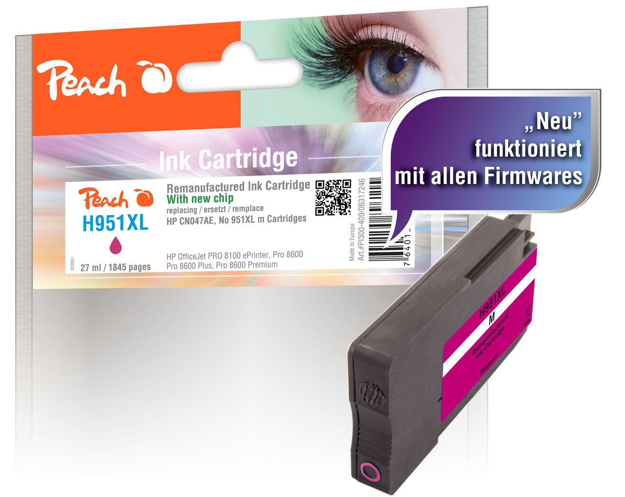 Peach Tintenpatrone magenta ersetzt HP No. 951XL m