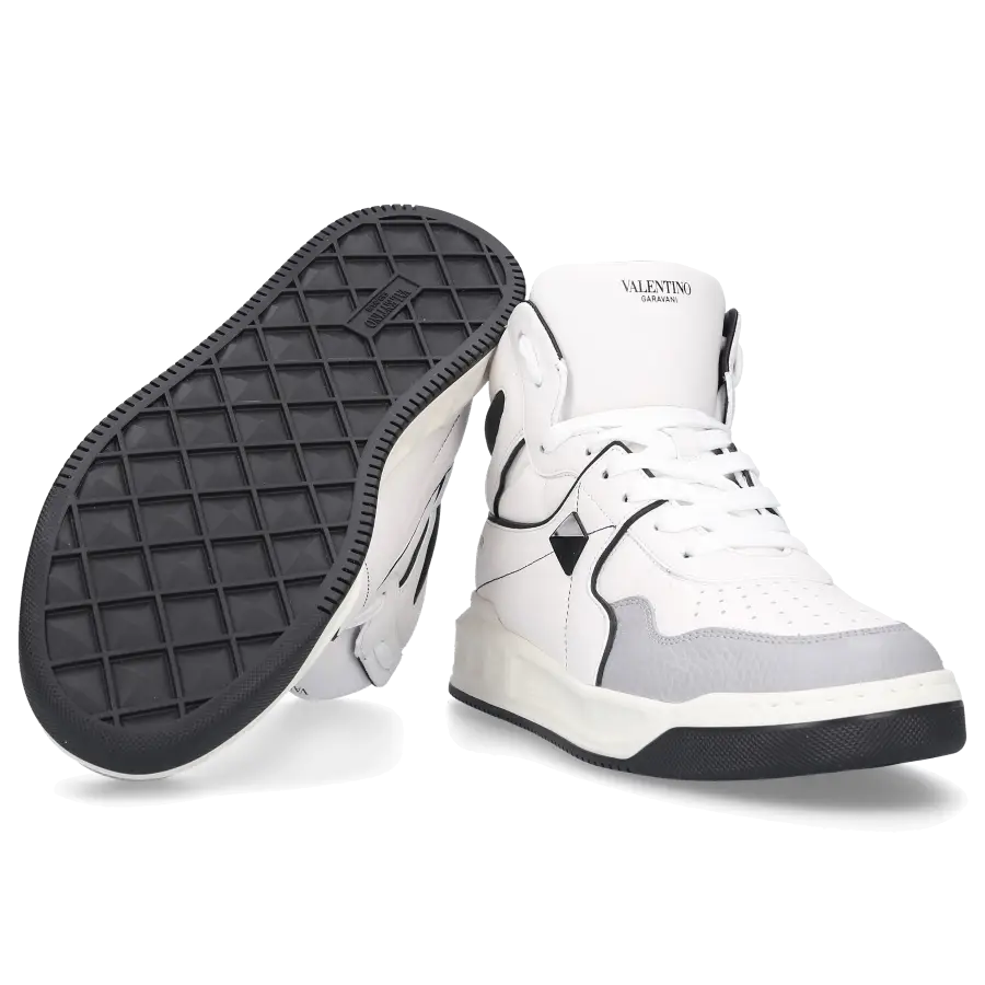 Valentino Garavani - Sneaker high ROMAN STUD Kalbsleder - weiß