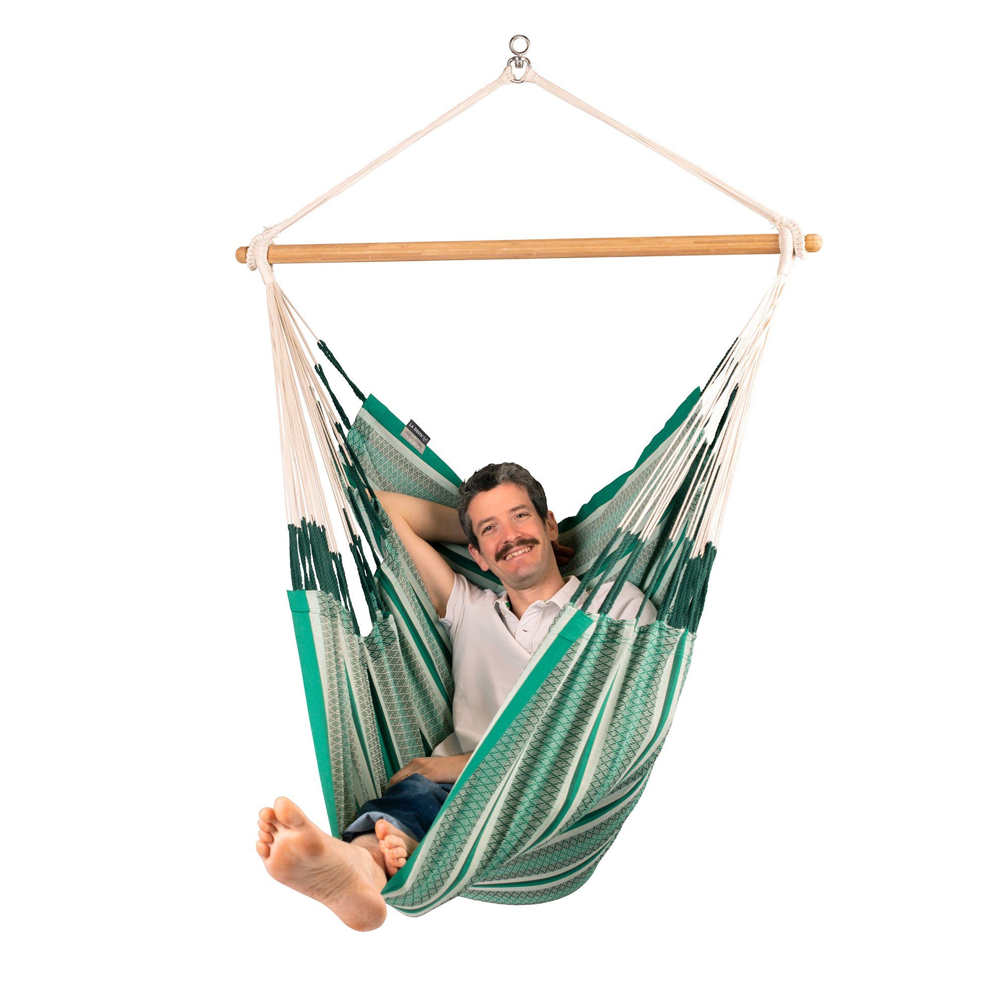 La Siesta Hängestuhl Hängestuhl Habana Agave - Hängestuhl aus Bio Baumwolle Comfort Size, Hochwertige Qualität