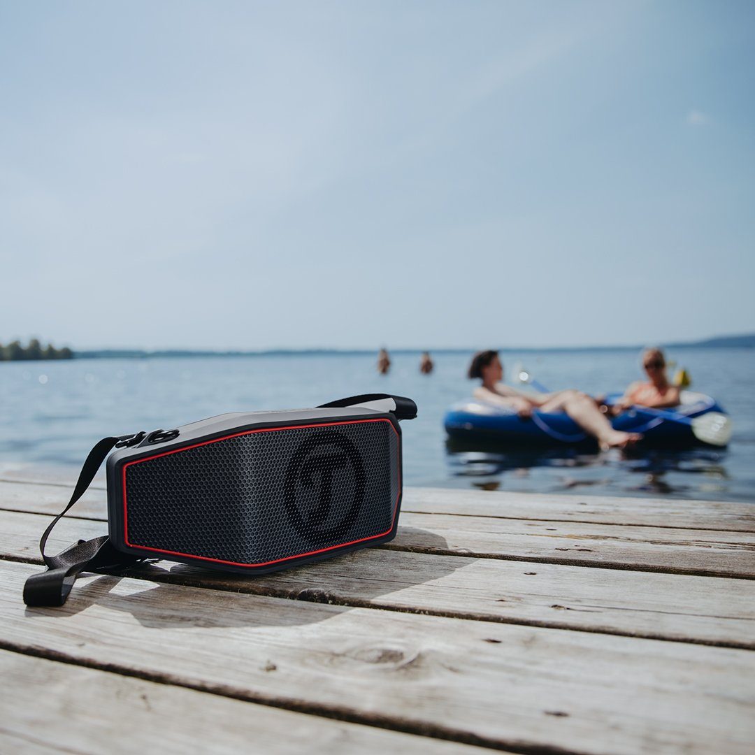 Teufel ROCKSTER CROSS Wireless Lautsprecher (Bluetooth, AUX, 30 W, Strahlwassergeschützt nach IPX5, Party-Modus, Freisprecheinrichtung)