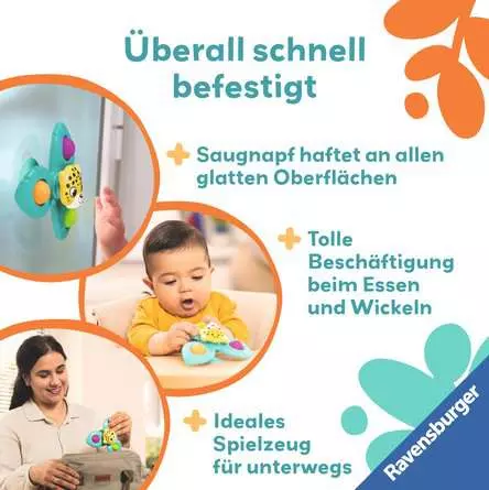 Play+ Pop-it Spinner: Leopard - Babyspielzeug ab 6 Monaten