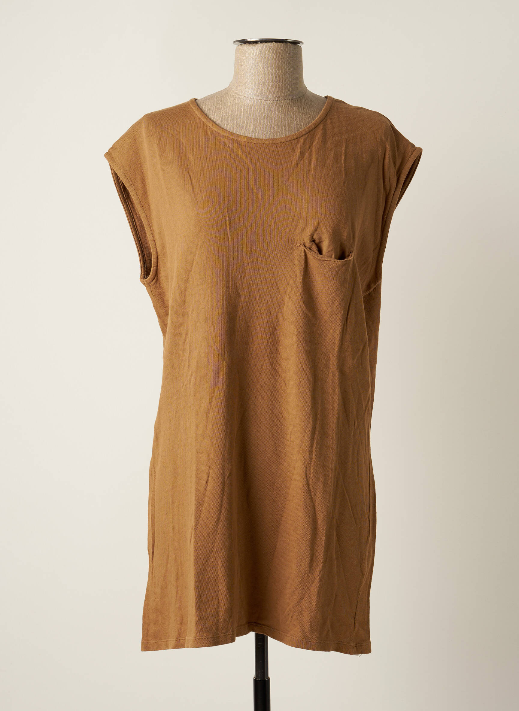 American Vintage Tuniquemanchecourte Femme couleur marron