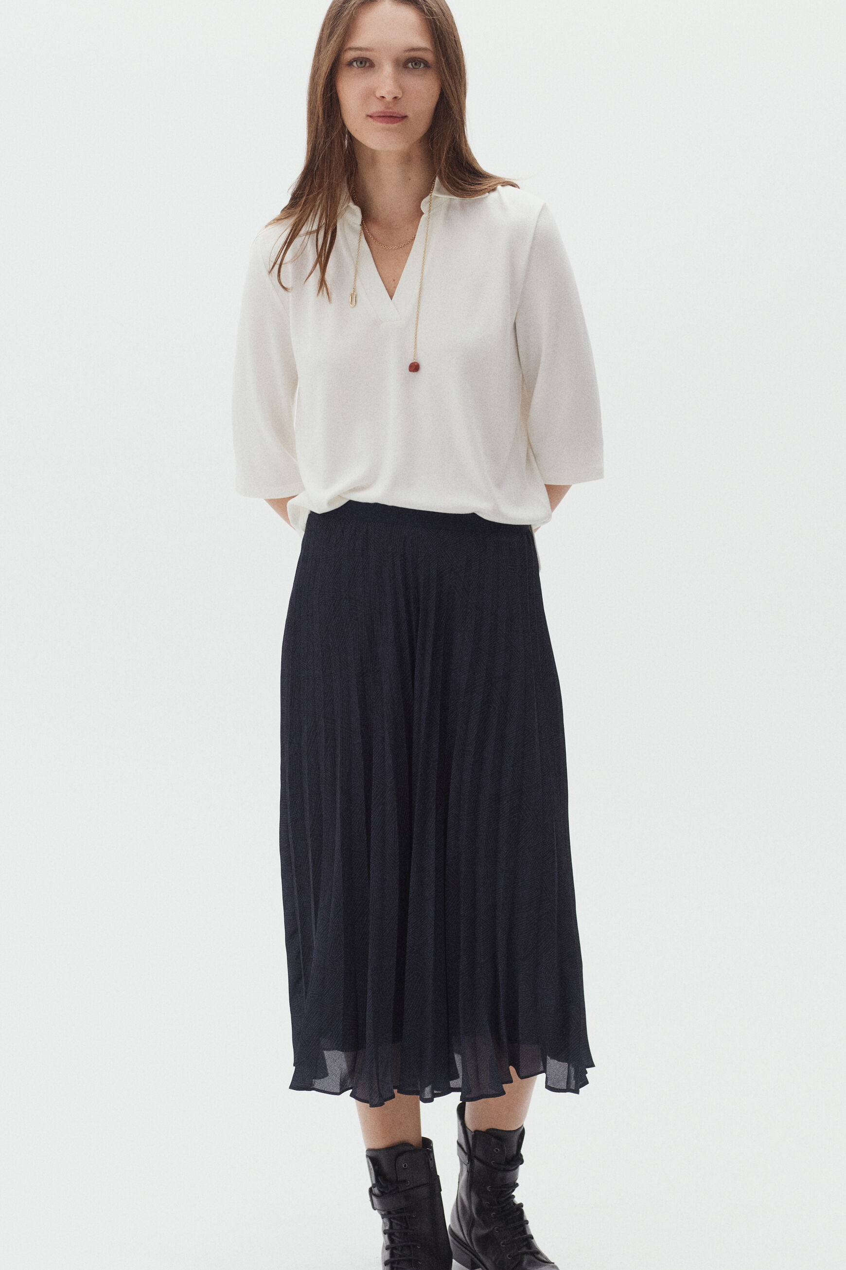 jupe amelia print noir femme
