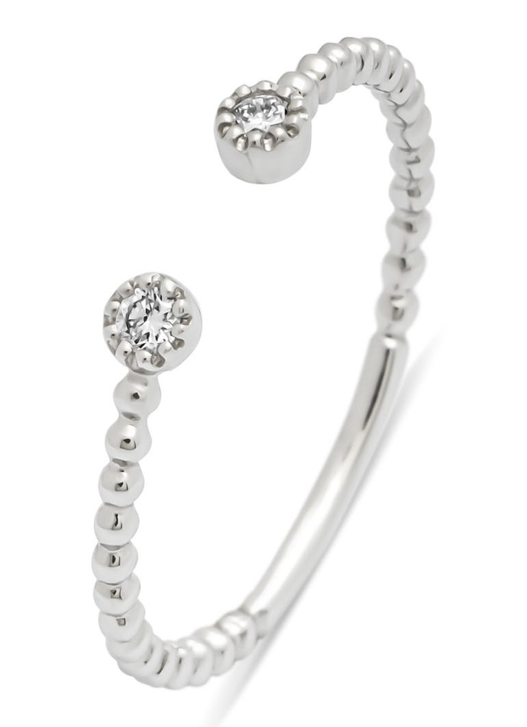 Inel cu vârf de diamant din aur alb, diamant de 0.06ct, Joy