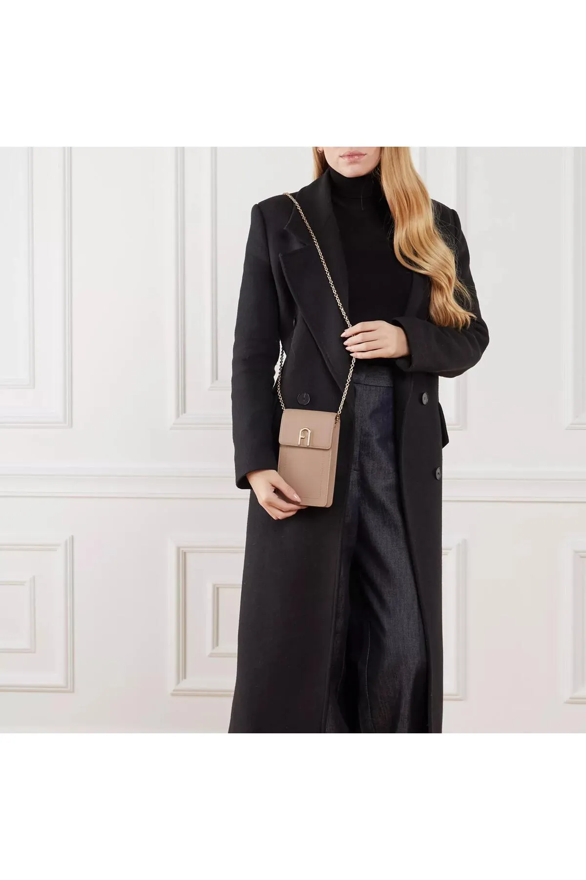 FURLA  Flow Vertical Crossbody Greige