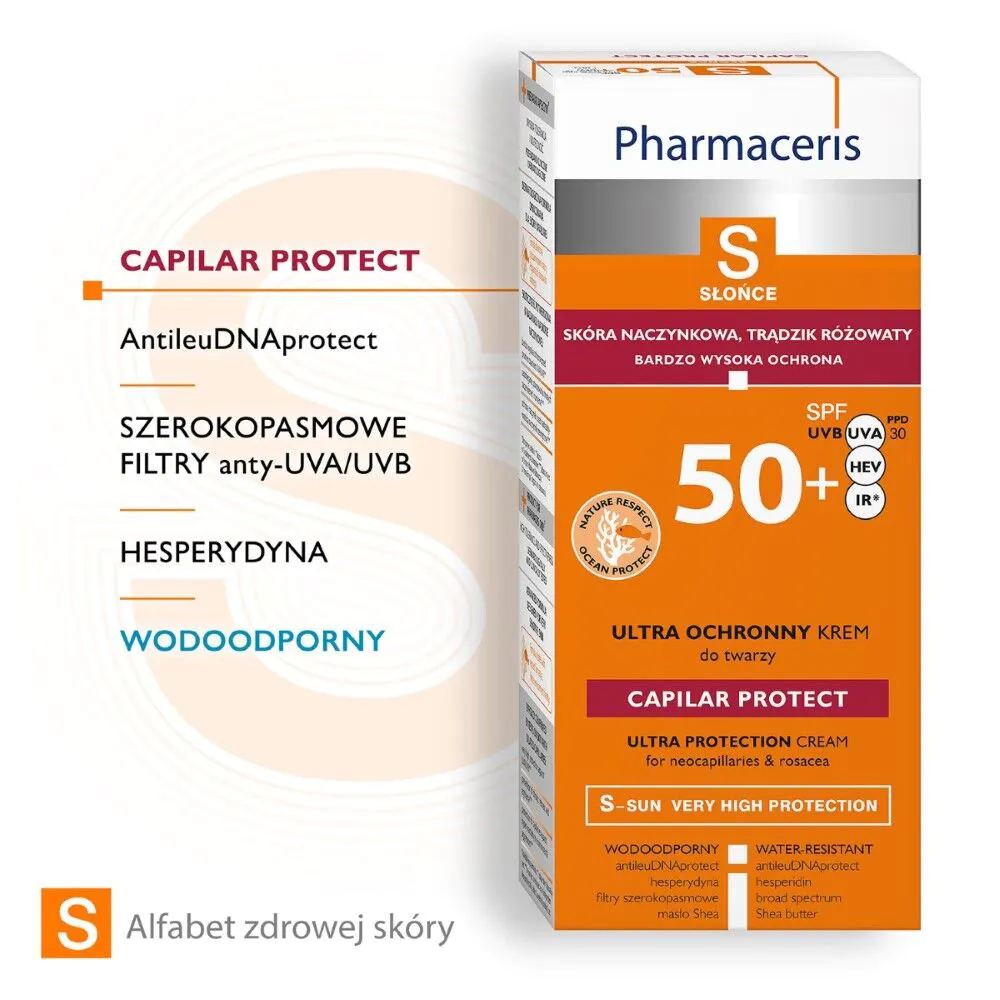 Pharmaceris S Beskyttende Creme til Kapillær Hud og Rosacea SPF50+
