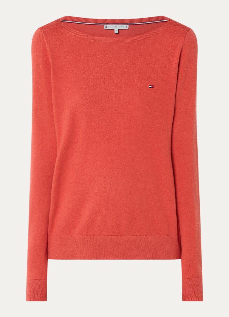 Tommy Hilfiger megztinis su logotipu ir laivelio formos iškirpte