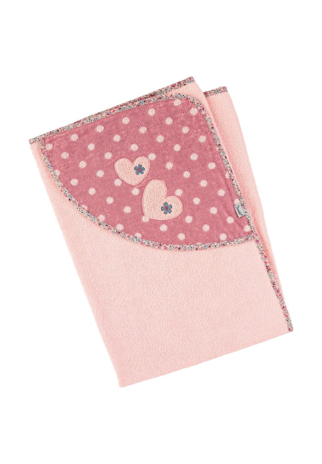 Badetuch100x100 Maus Mabel in Zartrosa