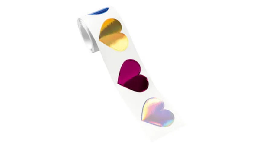 folia Stickerrolle HEARTS 48 Teile 3 m