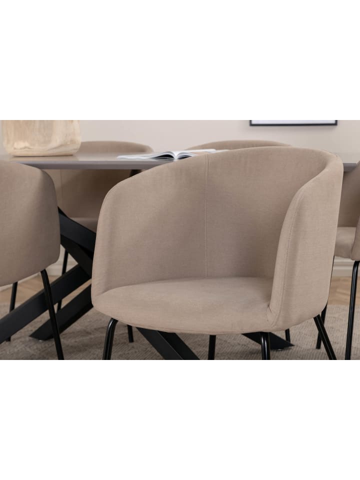 ebuy24 Essgruppe Piazza 10 (7-teilig) Beige 90 x 180 cm günstig kaufen onesize