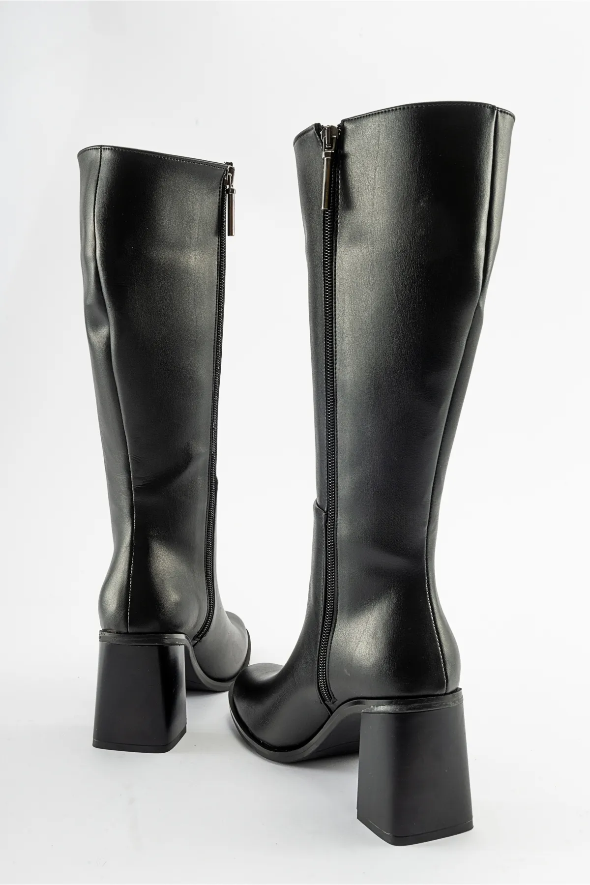 LuviShoes  MARANTA Black Skin Damen-Stiefel mit Absatz