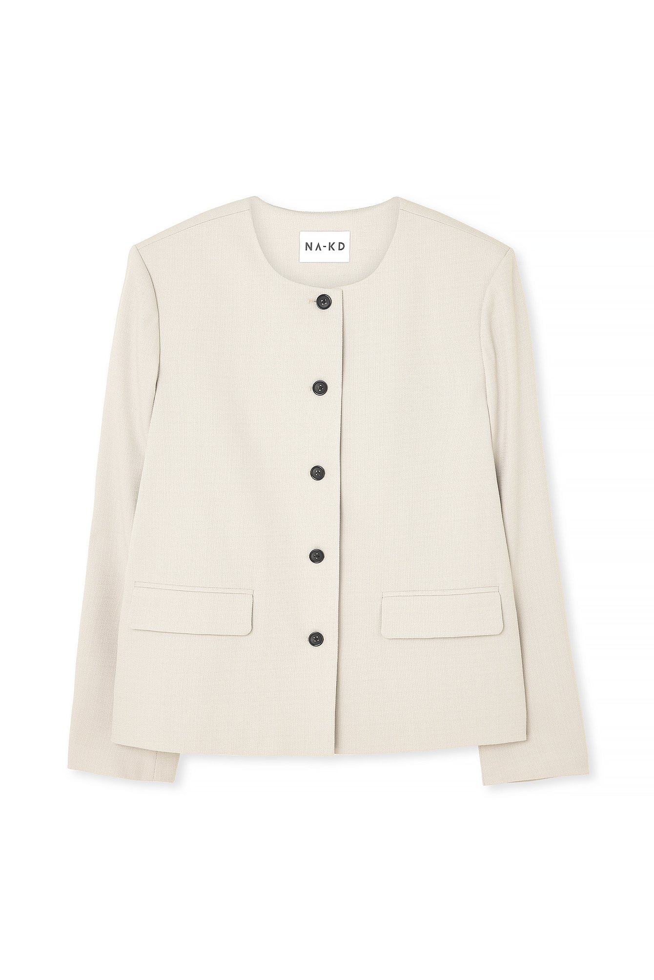 Oversize-Blazer mit Rundhalsausschnitt