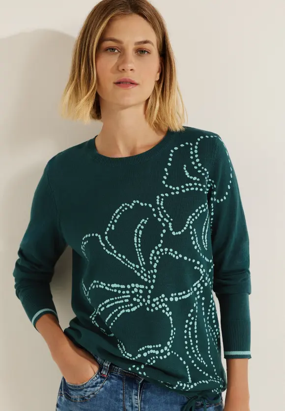 CECIL Strickpullover mit Partprint