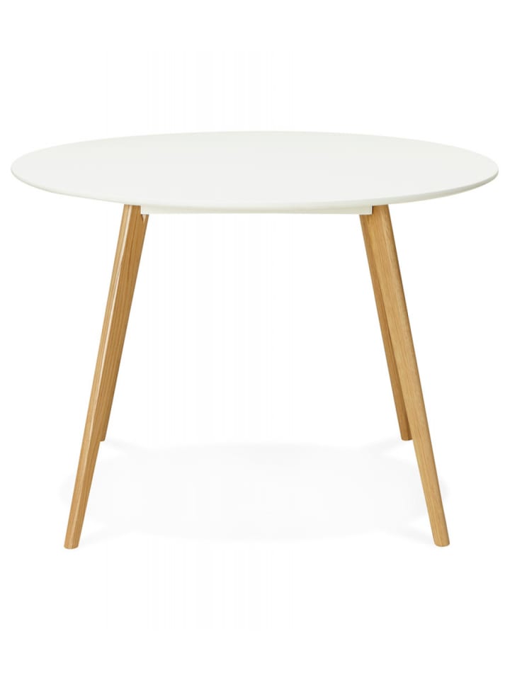 KADIMA DESIGN Runder Esstisch AMY | Skandinavischer Holztisch für 6 Personen in Weiß günstig kaufen onesize