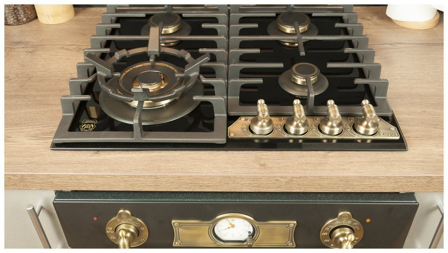 Kaiser Küchengeräte Gas-Kochfeld KCG 6335 Em, KCG 6335 Em, 60cm, Schwarz Glas