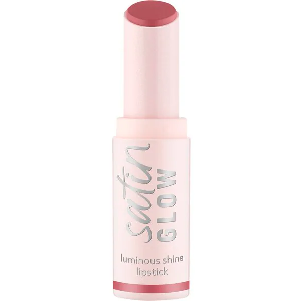 Essence Satin Glow 03 Rose And Shine ragyogóan fényes rúzs 3,5 g