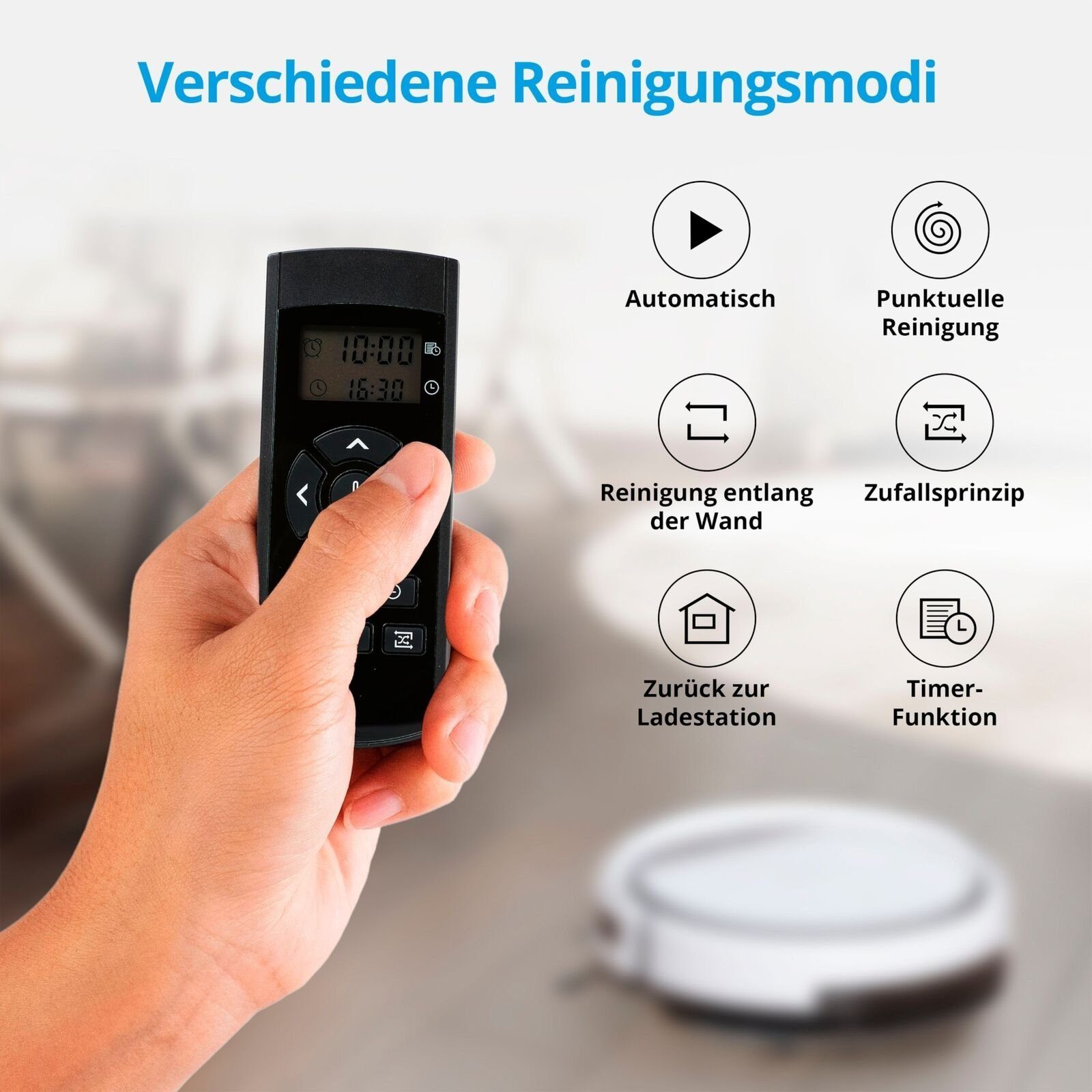 Medion® Saugroboter Medion MD18503 Bodenstaubsauger, Beutellos, Wischfunktion