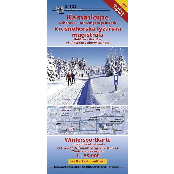 Kammloipe Schöneck-Johanngeorgenstadt / Krusnohorska lyzarska magistrala Damen - Winterwanderkarte