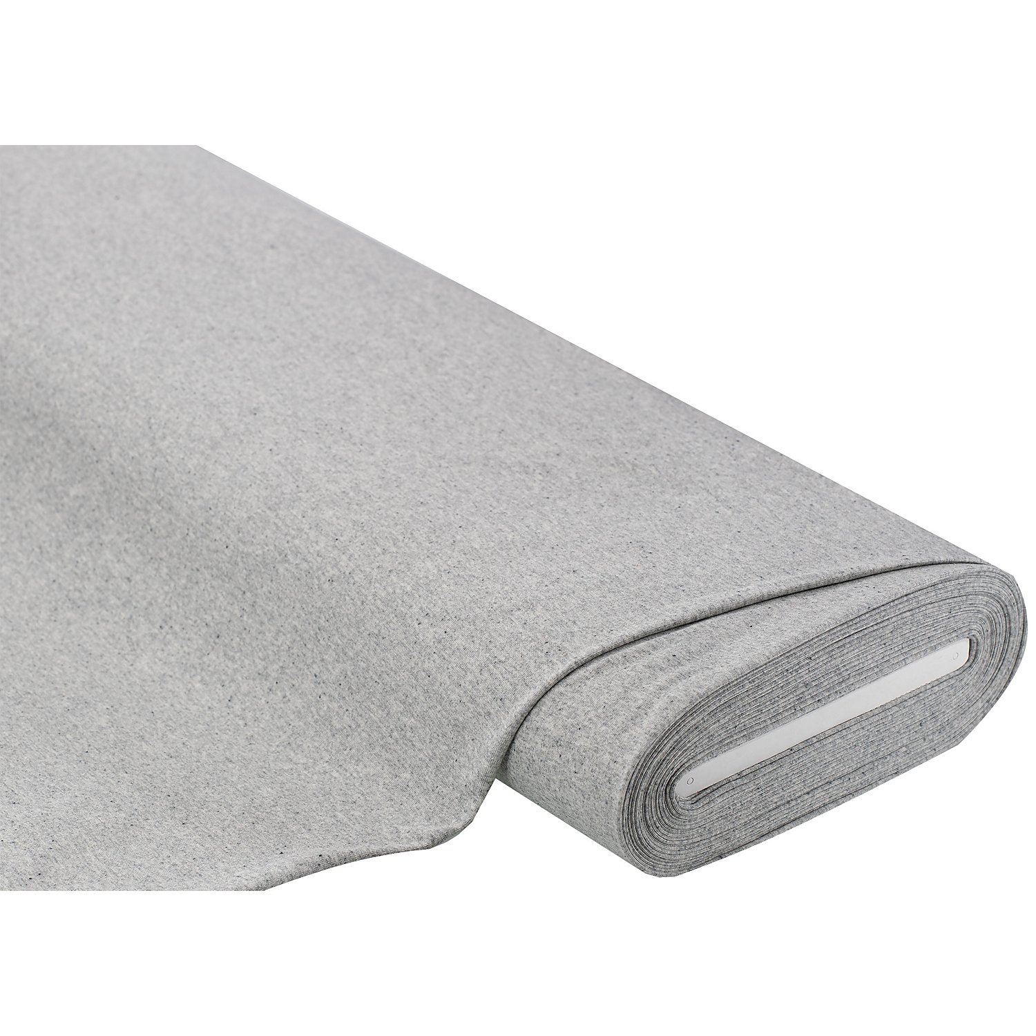 Feinripp-Baumwolljersey mit Elasthan, grau-melange