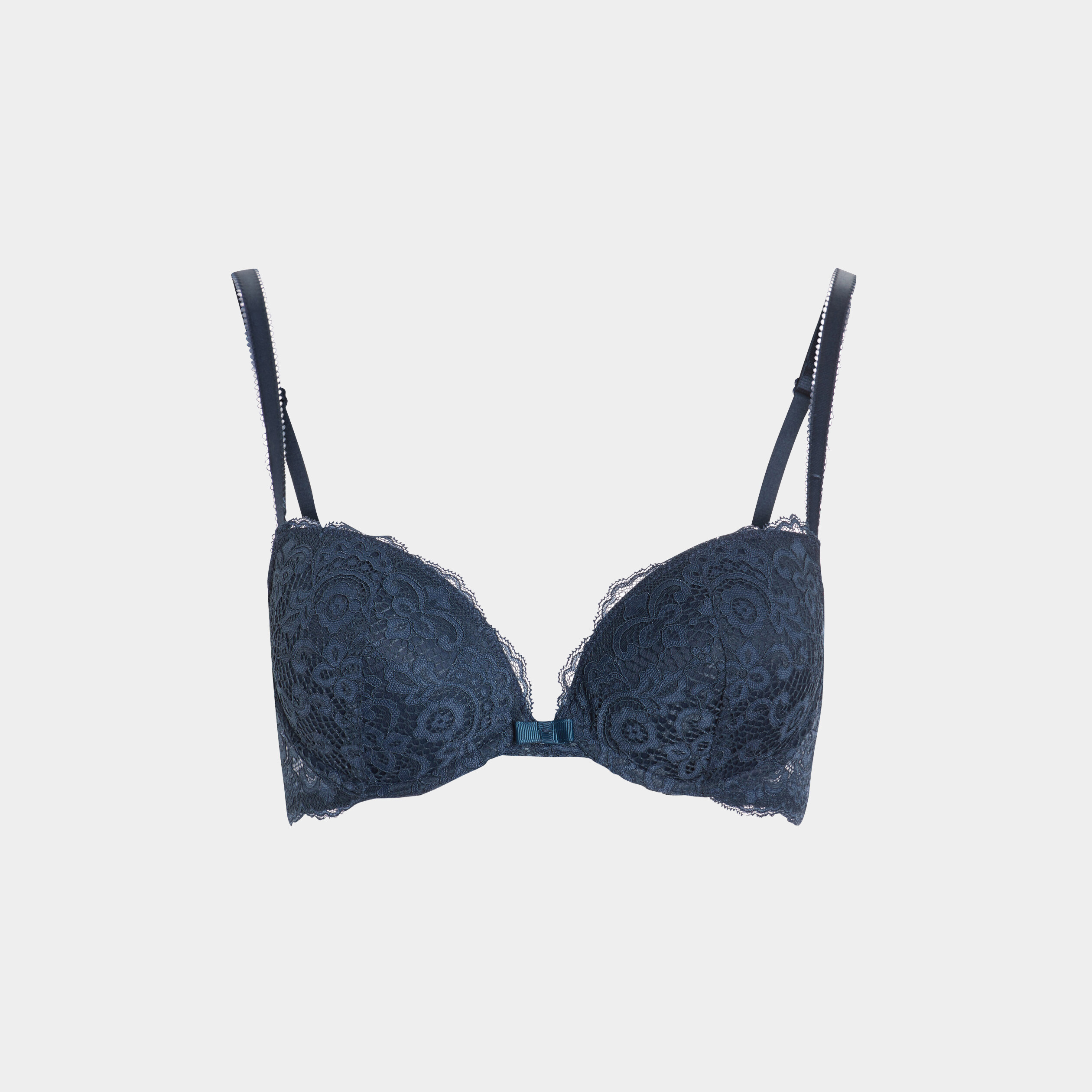 Soutien-gorge en dentelle ampliforme bleu pétrole femme | La Halle