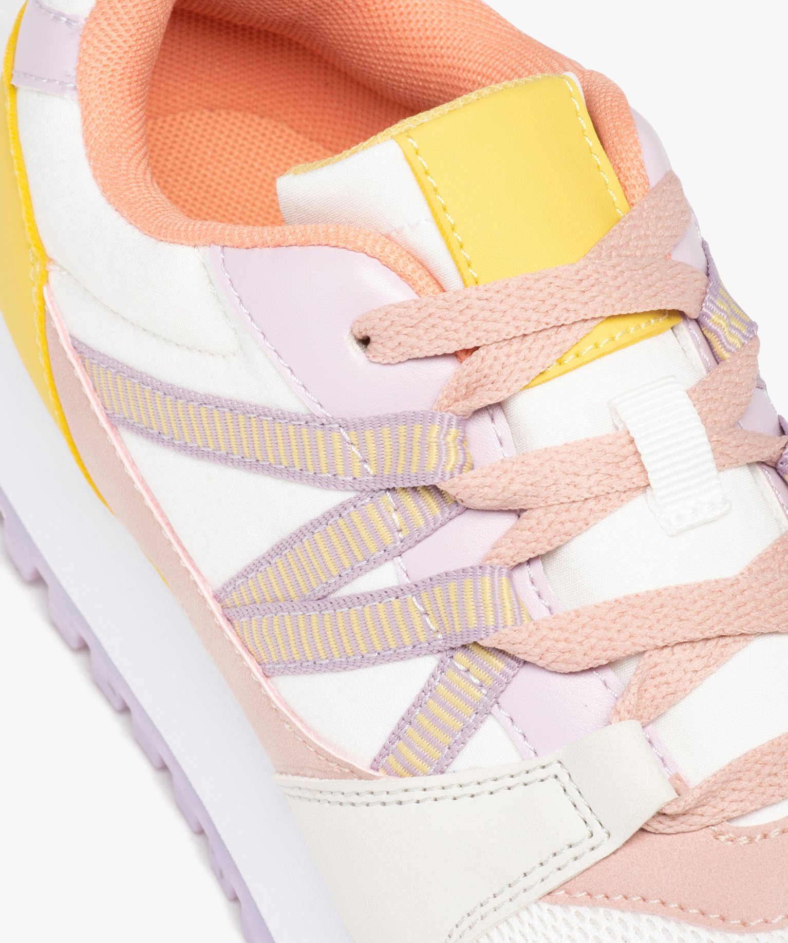 Baskets femme running multicolores à semelle crantée violet | GEMO