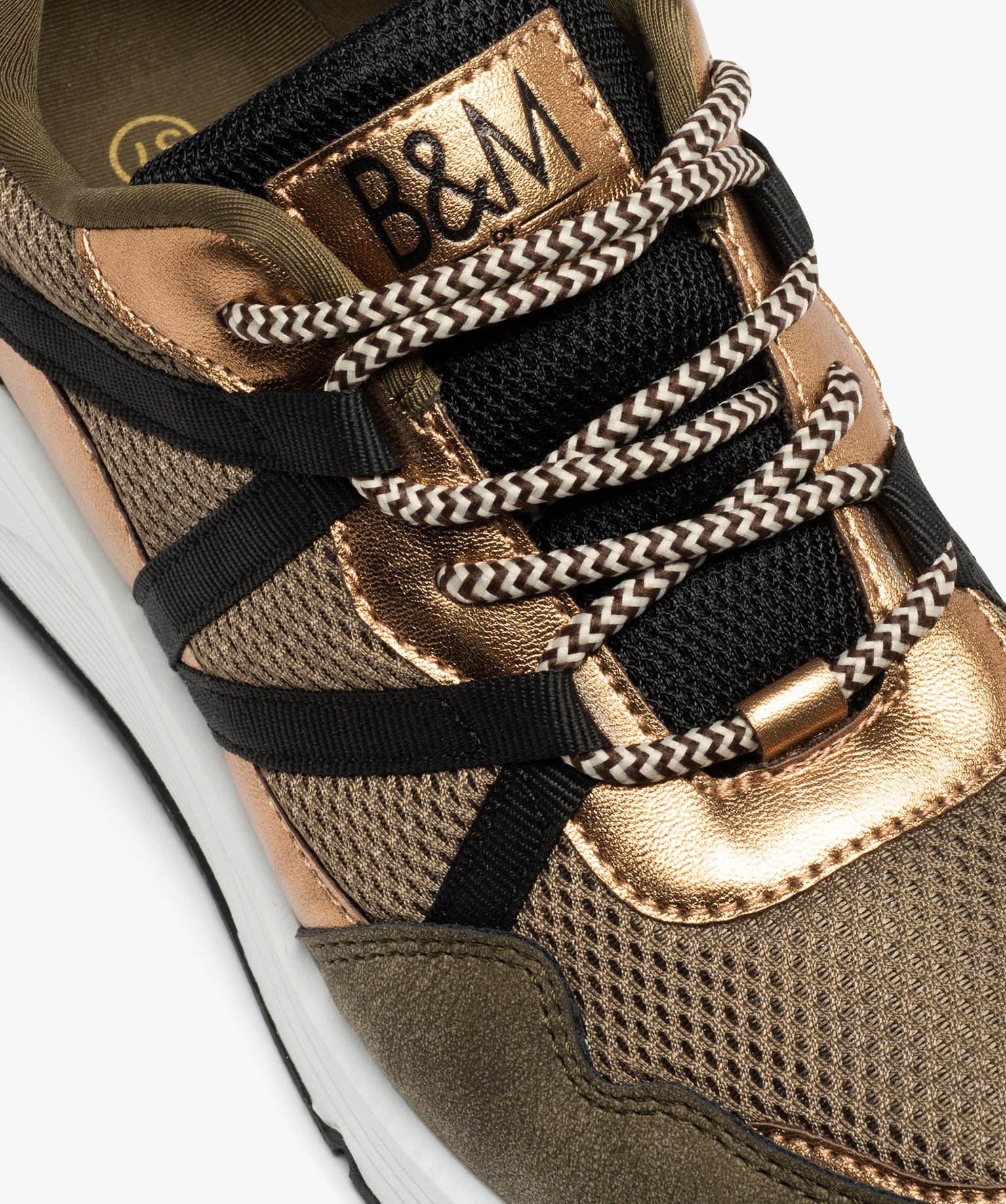 Baskets femme multicolores avec lacets passants - Banana Moon kaki | GEMO