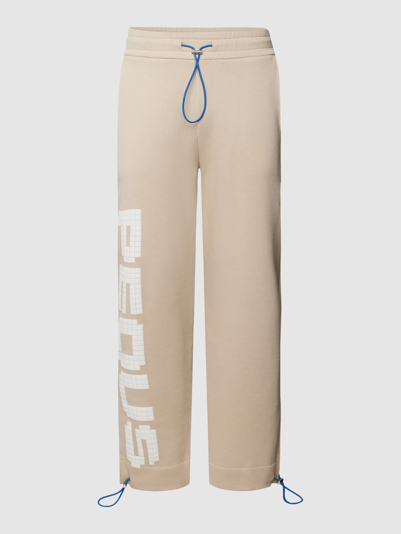 PEQUS X P&C - Sweatpants mit Label-Details in beige