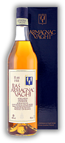 Vaghi 10 ans d'âge Bas Armagnac Vaghi 10 ans d'âge Bas Armagnac  Alter 10 J. - 0,7	 Liter - Vol 40%