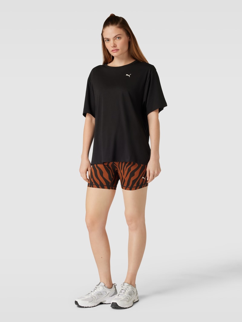 T-Shirt mit Rundhalsausschnitt Modell 'ANIMAL' in black