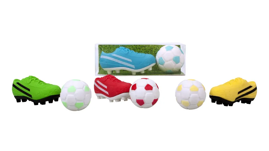 TRENDHAUS Radierer-Set Fußball sortiert