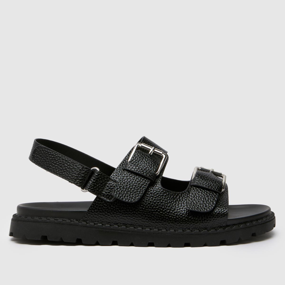 Schuh svarta Tyra grova flickor/ungdomssandaler med fotbädd
