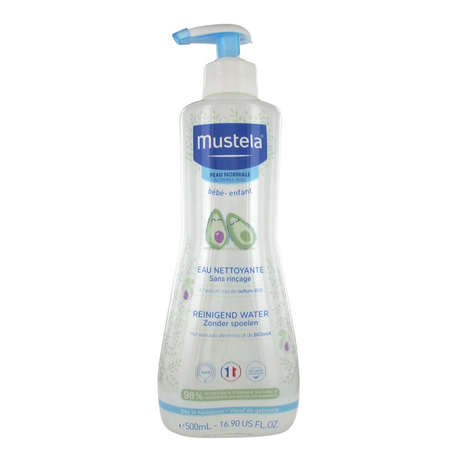Mustela Eau Nettoyante Bio Sans Rinçage Peau Normale