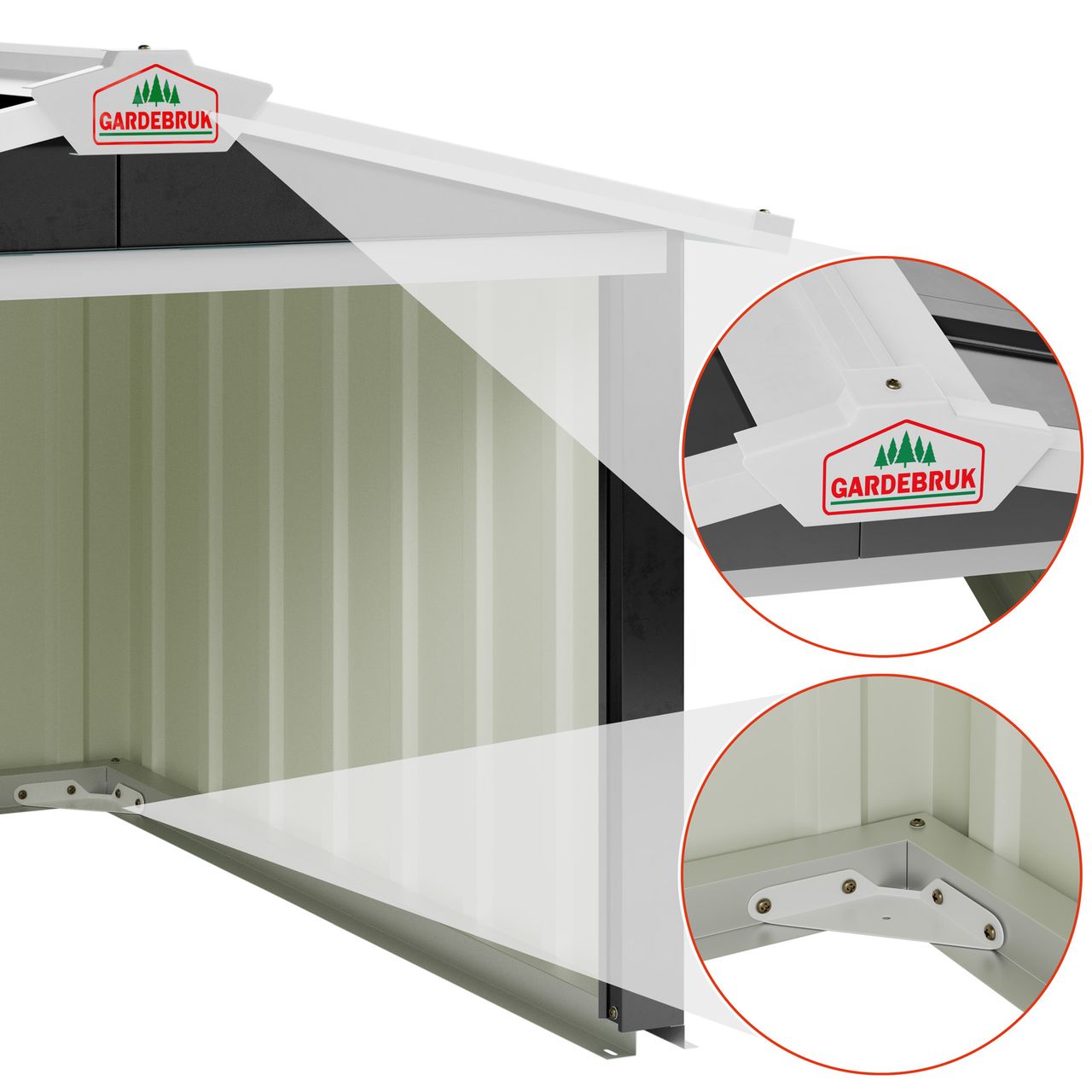 Casaria Gardebruk® Mähroboter Garage Anthrazit Metall 86x100x63cm