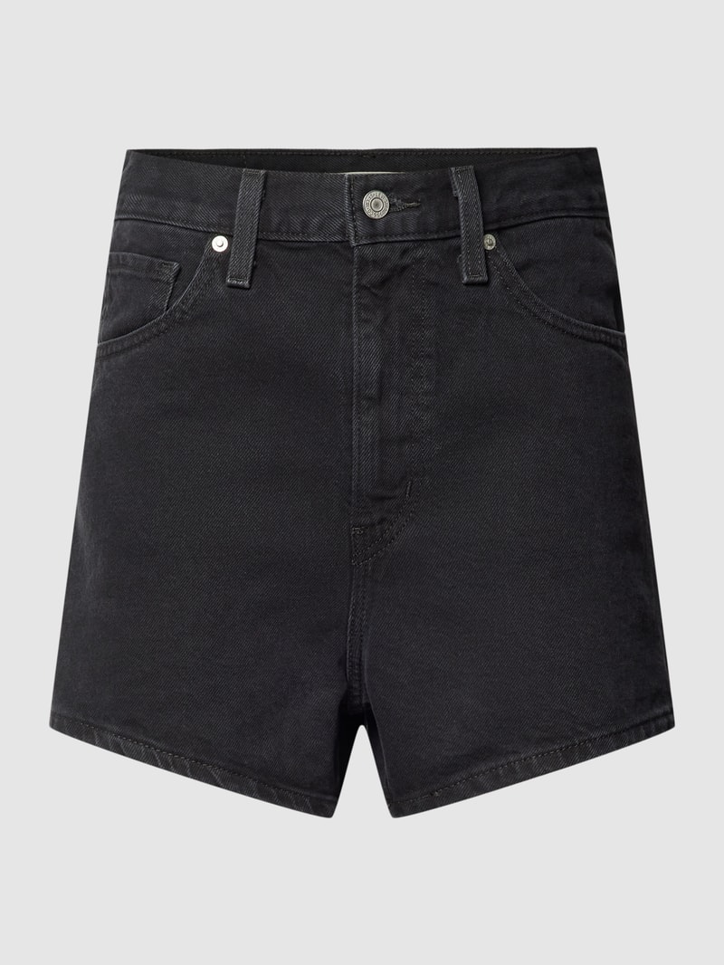 Jeansshorts in 5-Pocket-Design Modell 'HIGH WAISTED MOM SHORT' in schwarz