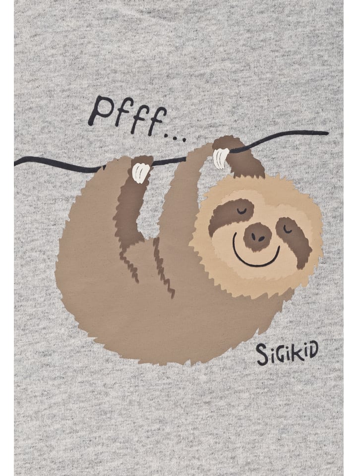 Sigikid Pyjama, kurzarm Kinder Schlafanzug in grau/gelb günstig kaufen